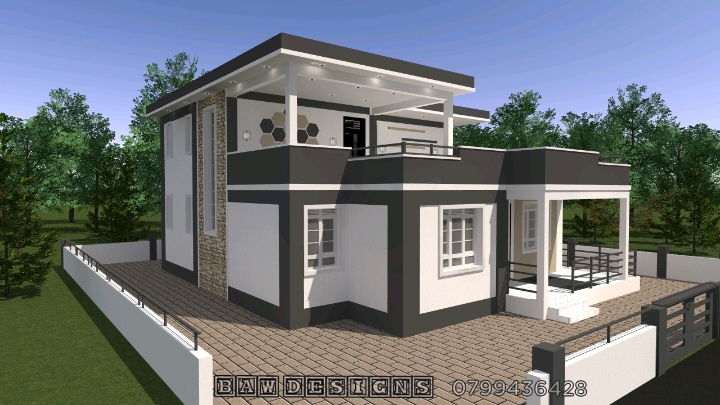 4 Bedroom Flat Roof Maisonette House Plan