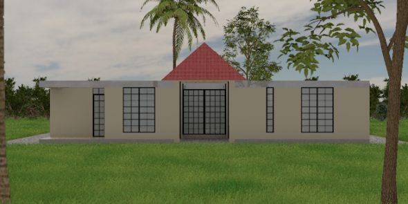 2 Bedroom Bungalow House Plan