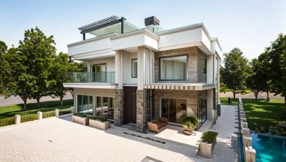 4 Bedroom Flat Roof House Plan