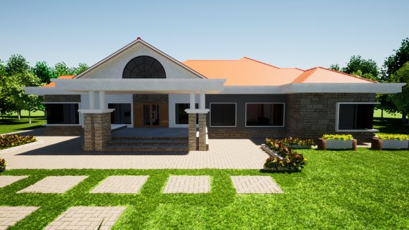 5 Bedroom Bungalow House Plan