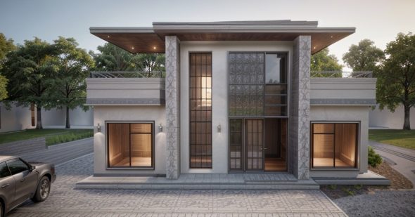 Modern 4 Bedroom House Plan