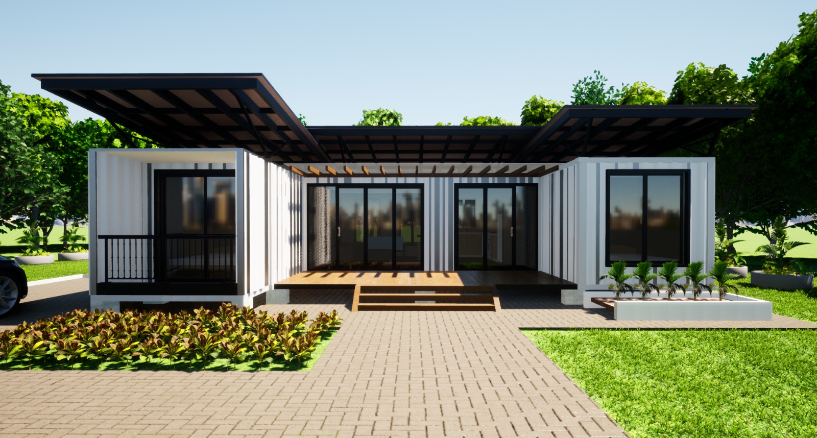 3 Bedroom Modern Container House Plan